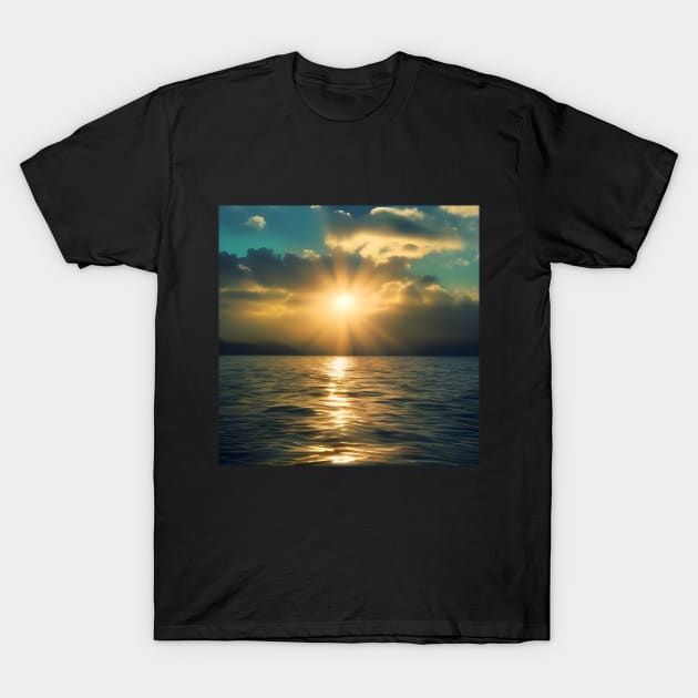 Sunrise from Ocean T-Shirt by SmartPufferFish